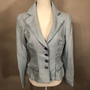 Kasper spring textured blazer beautiful detail sz4